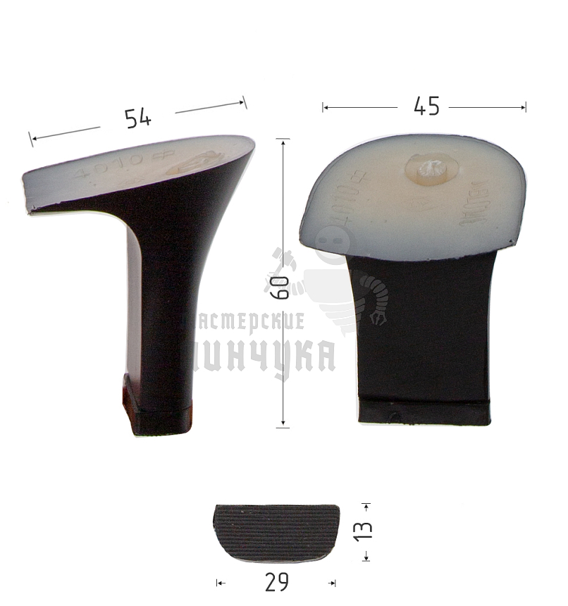 Каблуки ABS (4010) черн.мат. 6 см