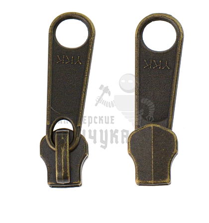 Бегунок "Металл", Т-3, сумочный, YKK DFL, цв.антик - Чертеж