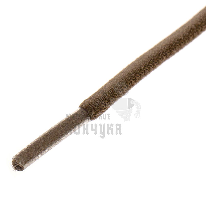 Эластичные шнурки для кроссовок с металлическим замком, 100-150см, круглые, цв.коричневый