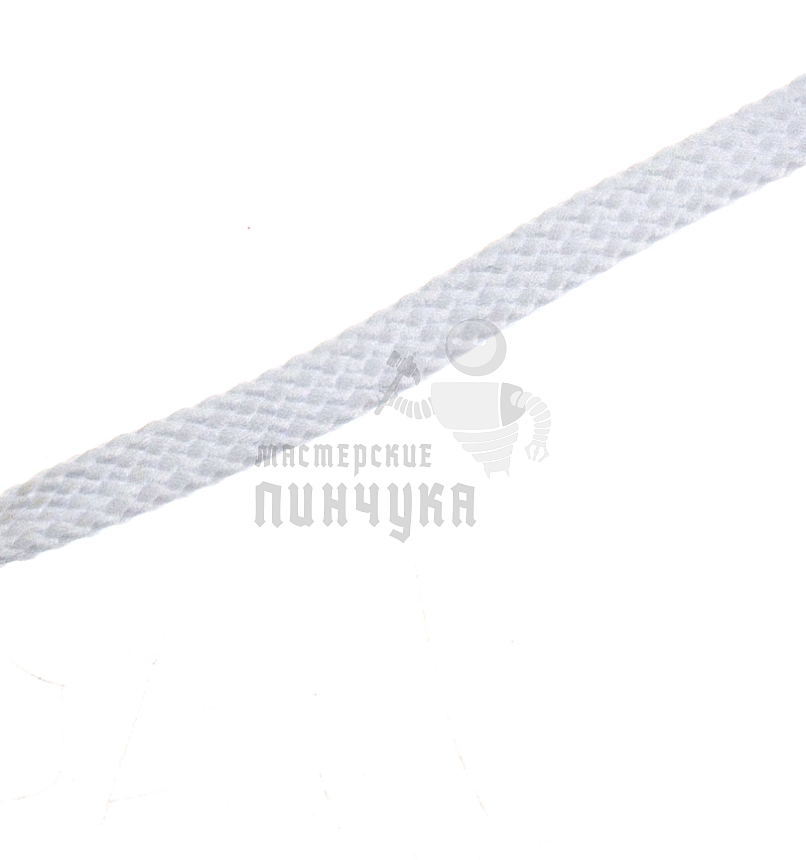 Шнурок белый, плоский тонкий 75 см (Art.425)
