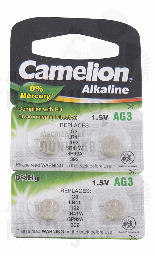 Батарейка  Camelion G3  BL10 часовая (AG3/392A/LR41/192) (10 / 100 / 3600)