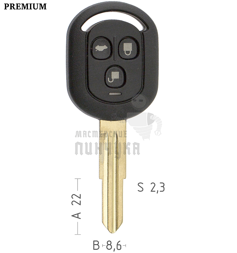 Корпус CHEVROLET DW04R 3 кнопки/левый КНР