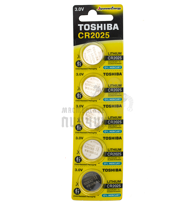 Батарейка Toshiba CR2025 BL5 (5/100/5000)