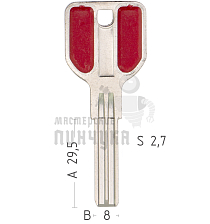 MasterLock MASL1 MAS1 MSL1 полукруглый 2 паза проф. “Э” КНР - Чертеж