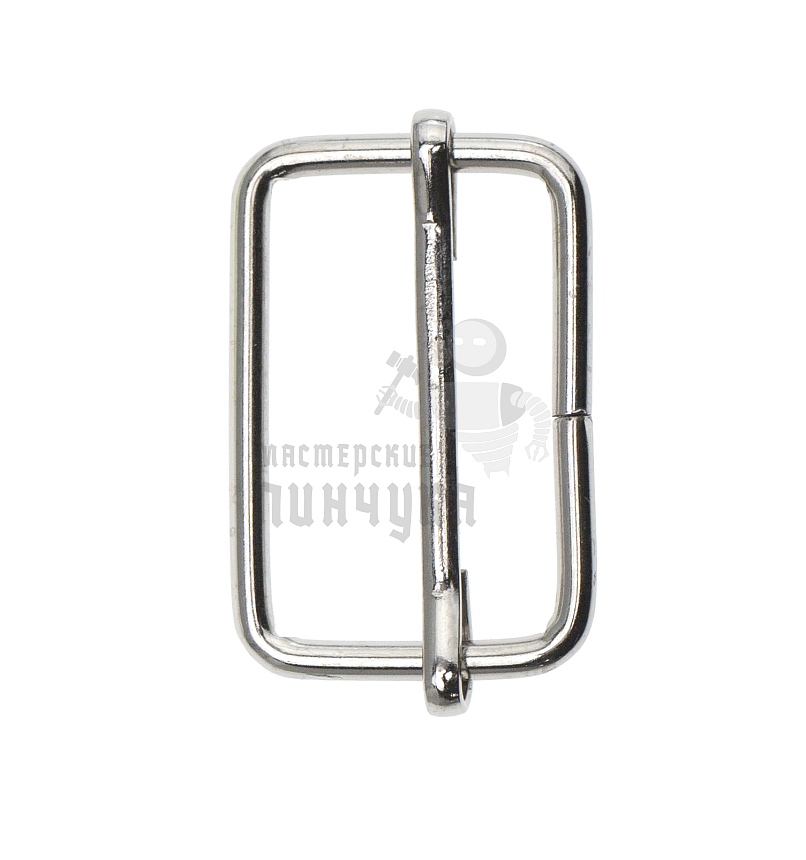 Пряжка регулировочная 25мм (толщ. 2,2мм) цв никель.