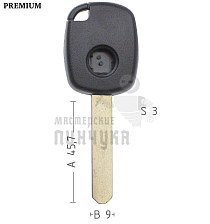 Корпус ключа HOND-31 HON66 HD58 1 кнопка КНР   HONDA - Чертеж