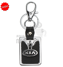 Авто карабин с кольцом для ключей KIA (рифленая) - Чертеж