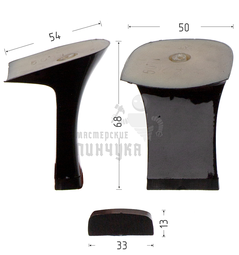 Каблуки ABS (5061) черн.лак. 6,5 см