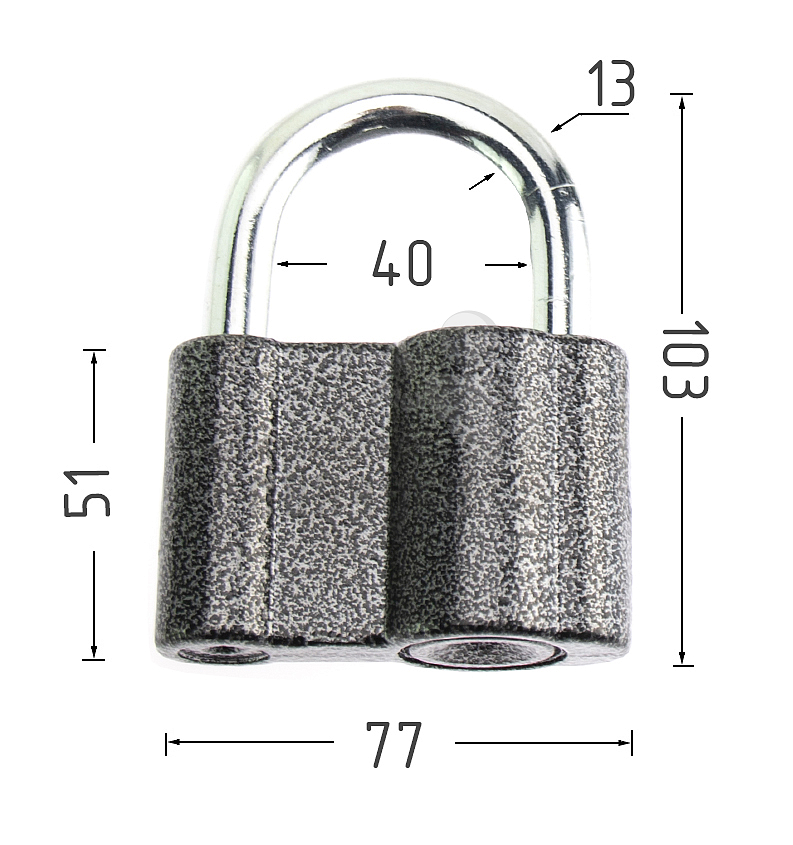 Навесной замок ОРЕЛ (ВС2-80А) 75мм