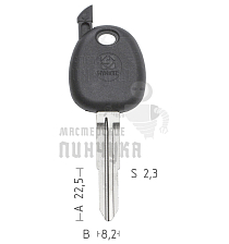T00HYN 6P TP00HY-5.P1 HYN10T0 а/пласт.с мест.п/чип HYUNDAI - Чертеж
