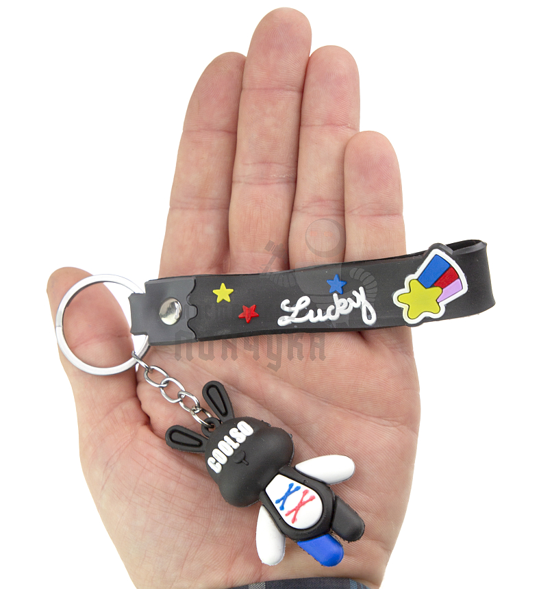 Брелок для ключей "Кролик COOLSO"  цв.черный