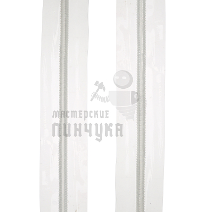 Молния-рулон спиральная (витая), Т-5, ширина 32мм, цв.прозрачный/белый 14,75гр/м