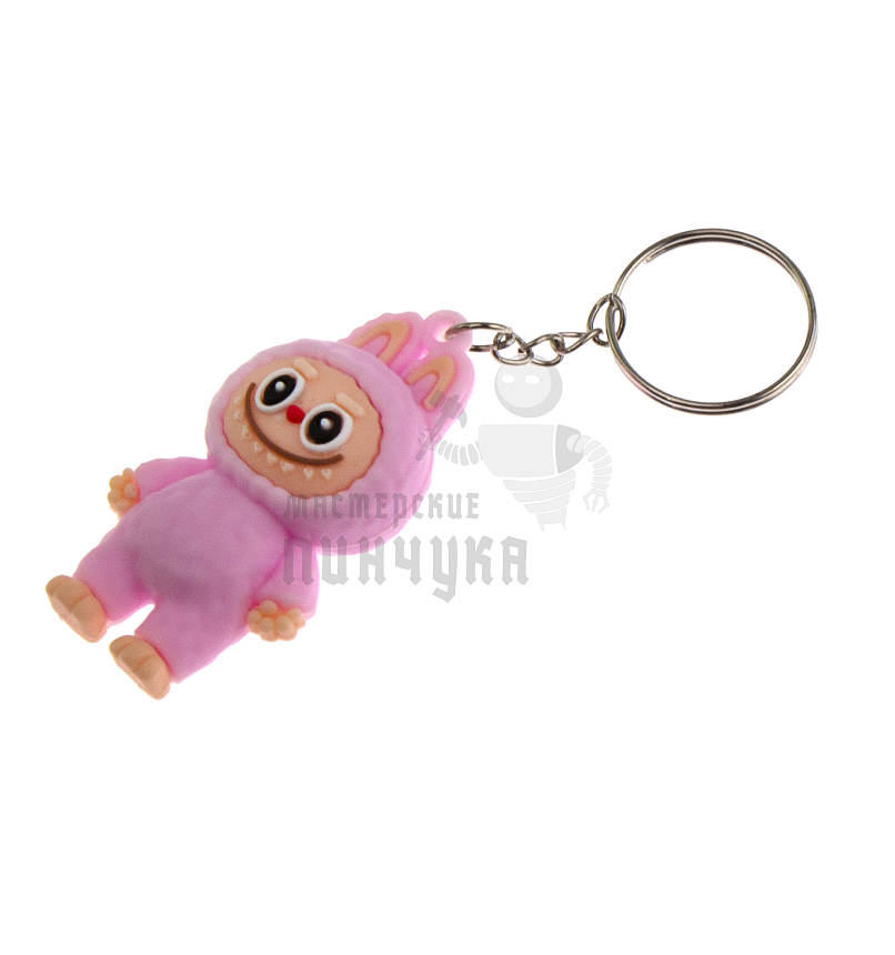 Брелок для ключей "LABUBU" цв. розовый