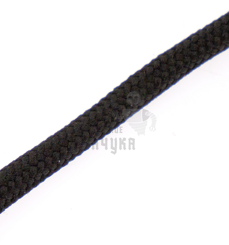 Шнурок черный, круглый стандартный 60 см (Art.405)