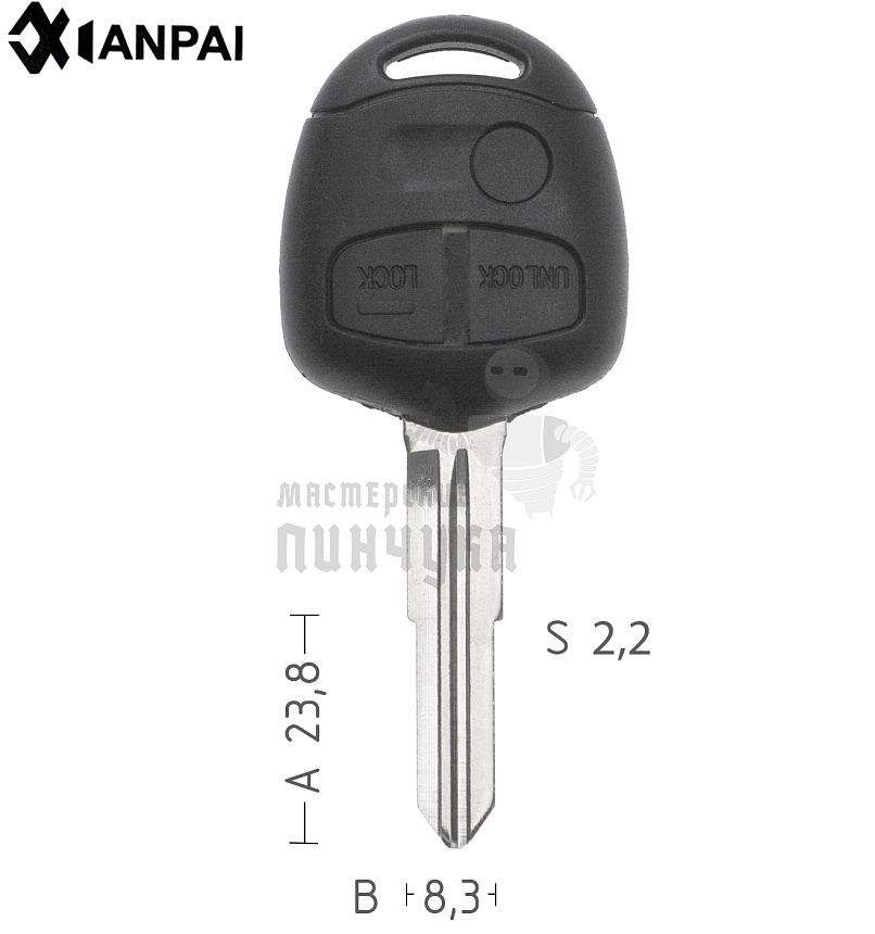 Корпус ключа MIT8D  MIT11R  MIT8R 3 кнопки КНР   MITSUBISHI