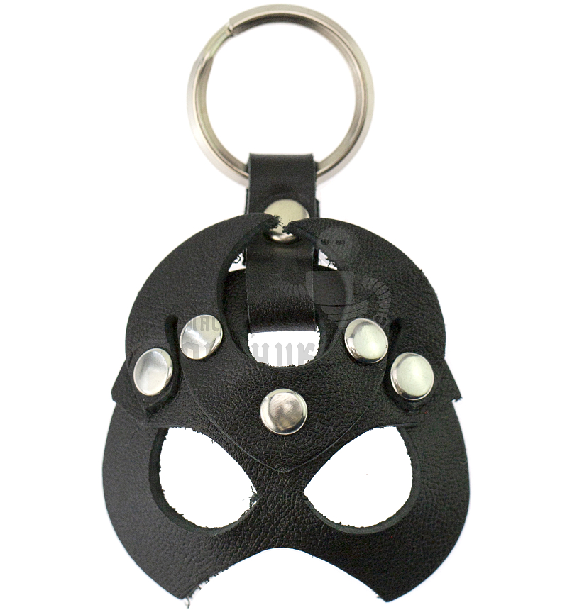 Брелок кожаный Чертик, цв.черный