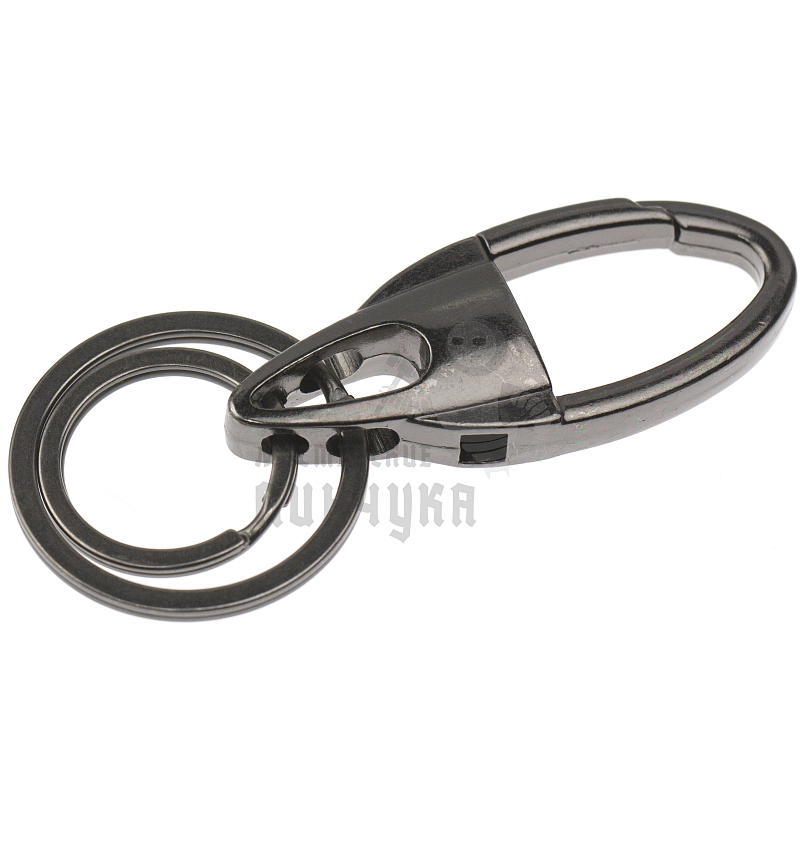 Карабин с двумя кольцами для ключей овальный