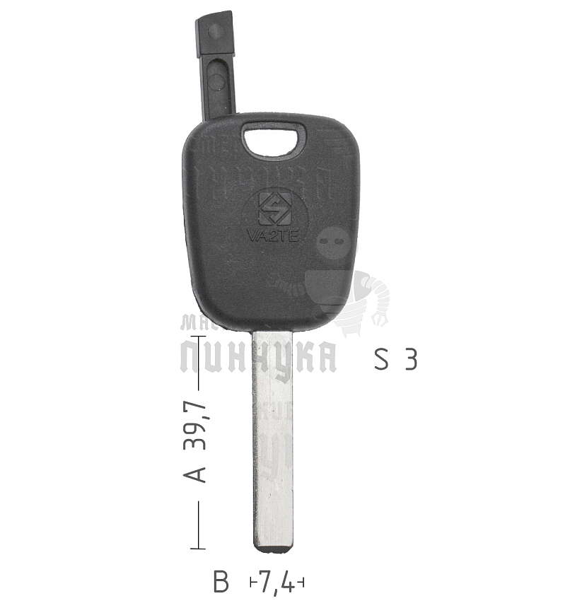 T00VA1P TP00CIT-1.P VA2T0 а/пласт.с мест.п/чип CITROEN/PEUGEOT