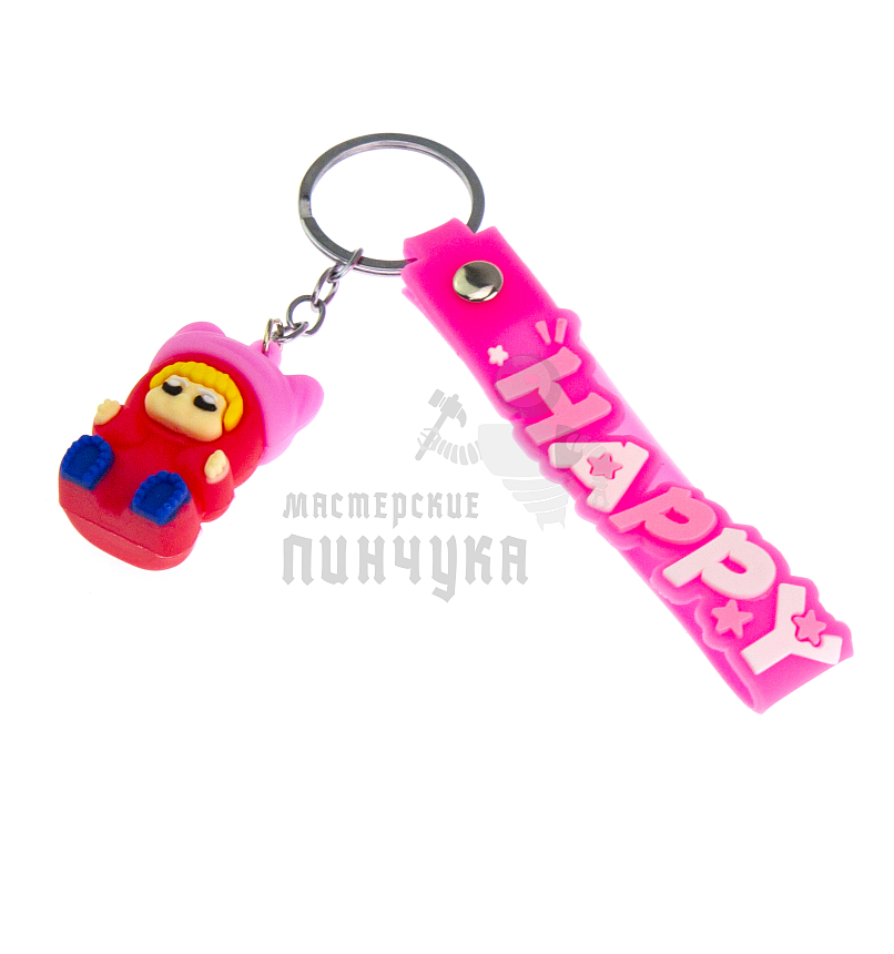Брелок для ключей "Wakuku" с ремешком, цв.красный