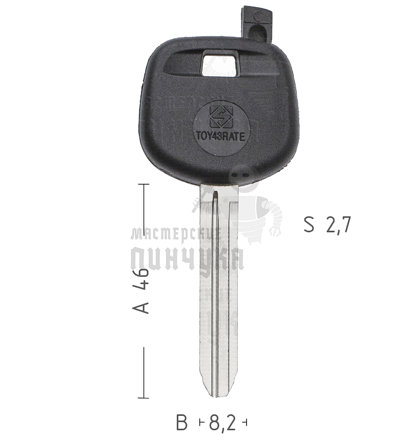 T00TY37P TP00ISU-3D.P1 а/пласт.с мест.п/чип TOYOTA TOY43RATE 