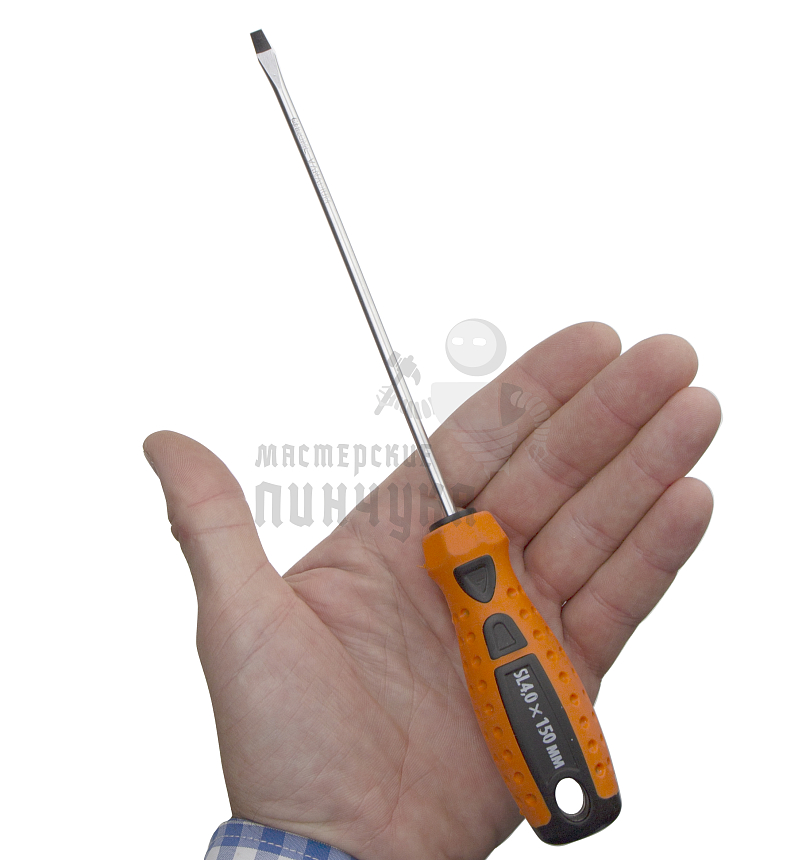Отвертка "Point", SL4 х 150 мм, CrV, двухкомпонентная рукоятка Sparta