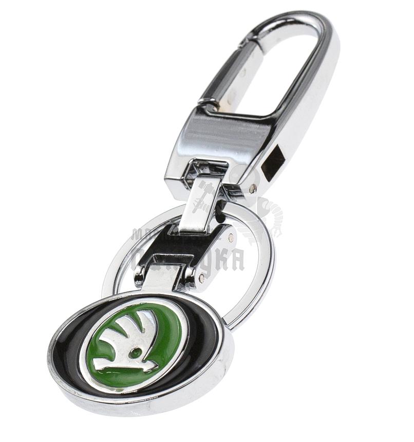 Авто карабин с кольцом для ключей SKODA