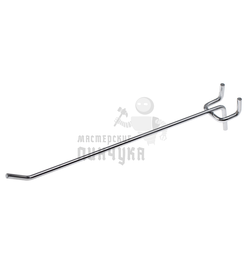 Крючок одинарный для перфорированного стенда, d=4мм, 200мм