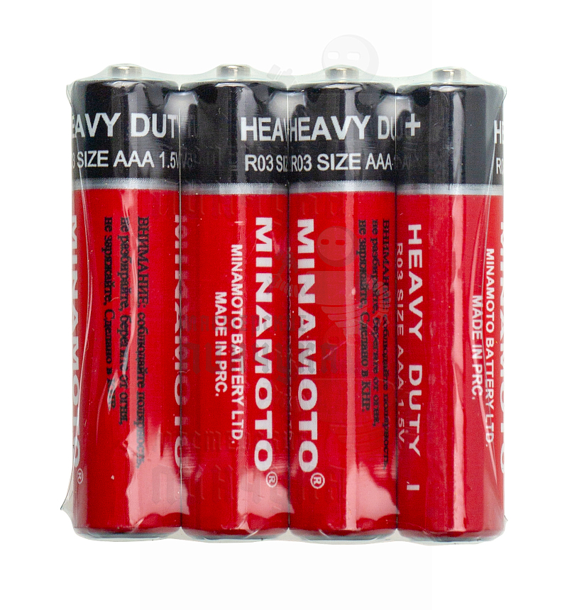 Батарейка Minamoto R03 AAA Shrink 4 Heavy Duty 1.5V (4/60/1200)