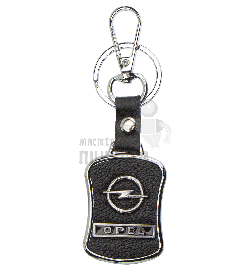 Авто карабин с кольцом для ключей OPEL Экокожа