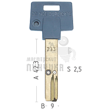 Mul-T-Lock: Профиль 233s Original "INTERACTIVE" - Чертеж