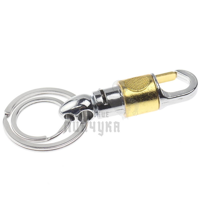 Карабин круглый с двумя кольцами для ключей