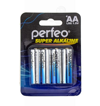 Батарейка Perfeo LR6 BL4 Alkaline 1.5V (4/120/240)