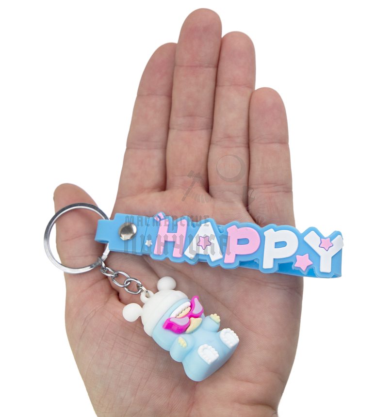 Брелок для ключей "Wakuku" с ремешком, цв.голубой