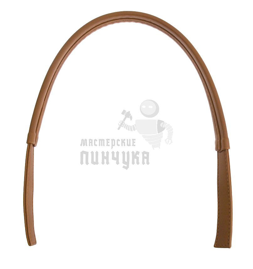 Ручка сумочная плоская с узким креплением 65см Светло-рыжий