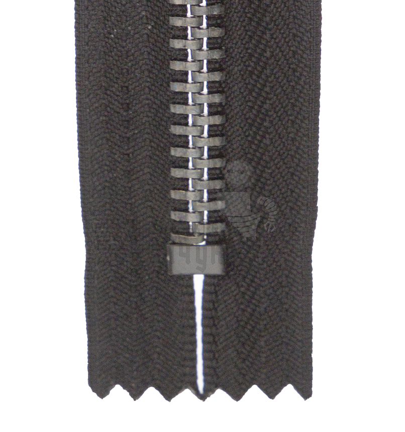 Молния металлическая тип 8 16см, н/р, цв черный 322, зв оксид