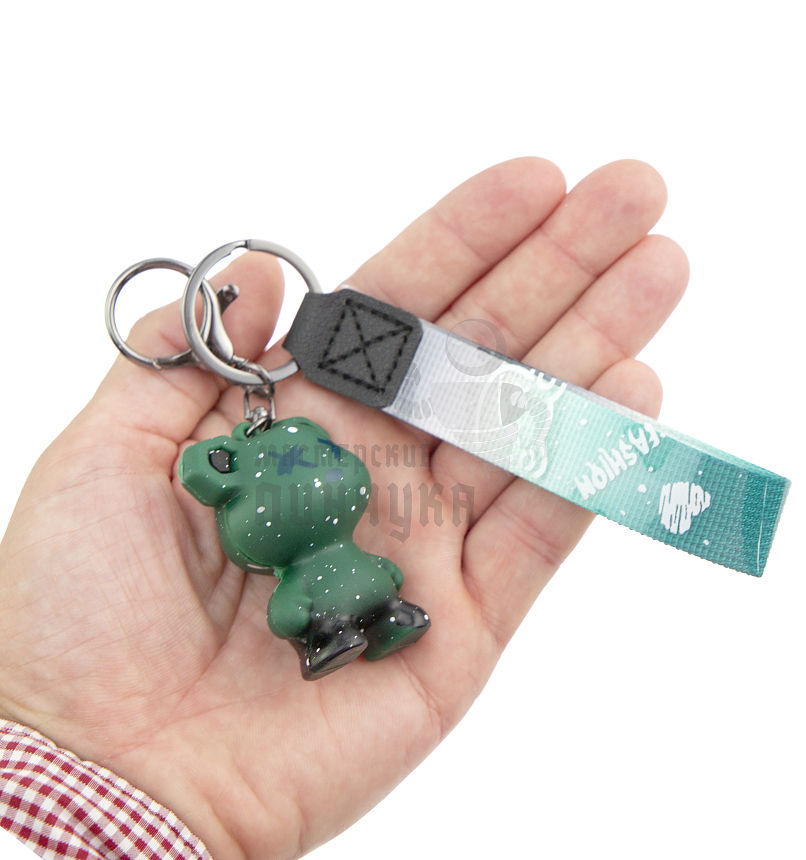 Брелок для ключей "Bearbrick" цв.зелёный + карабин