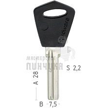 Hardware пласт. 3 паза левый 28mm КНР - Чертеж