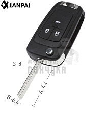 Корпус  Opel OP-11P HU100 3кн.корп.выкидн.кл.  КНР - Чертеж