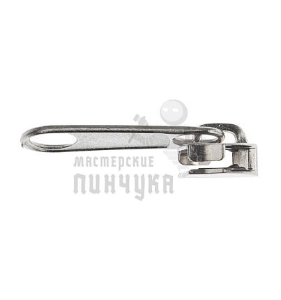 Бегунок для спиральной молнии, тип 7, сумочный, цв. хром