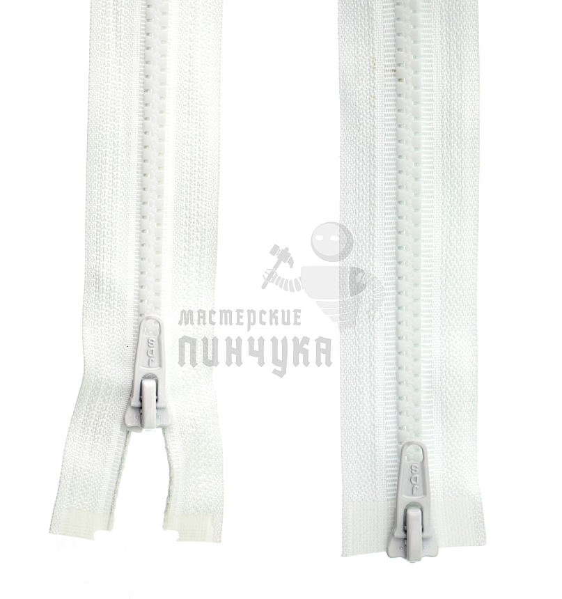 Молния Трактор "JUDSON", 80см, Тип-5, разъёмная двухзамковая, цв.белый