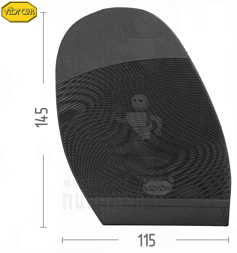 Проф. формованная VIBRAM 2342 (000) Ariel, Чёрный