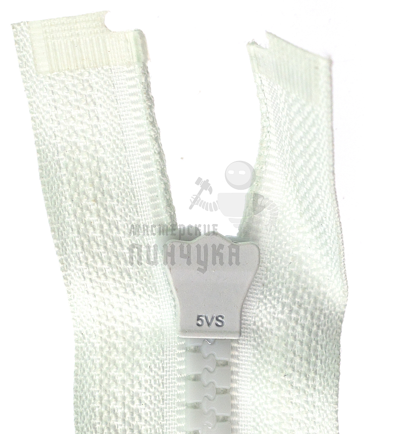 Молния Трактор "JUDSON", 80см, Тип-5, разъёмная двухзамковая, цв.белый