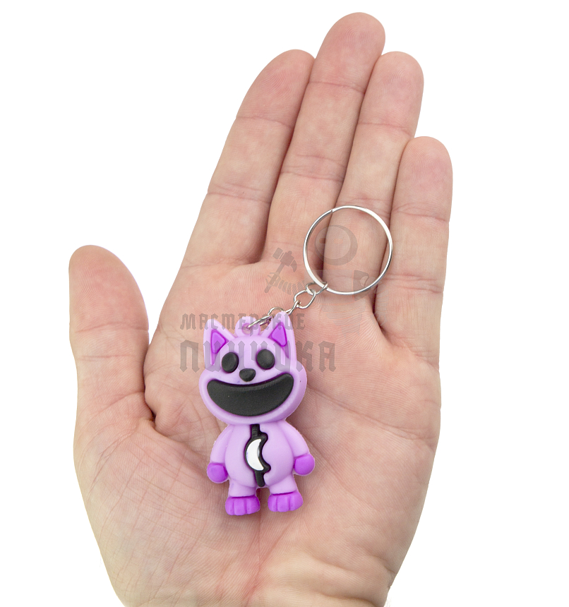 Брелок для ключей "Poppy playtime",  КОТ с кольцом