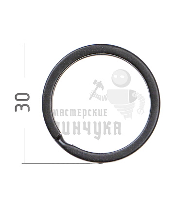 КОЛЬЦО ЧЕРНОЕ 30D ПЛОСКОЕ