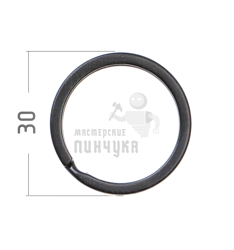 КОЛЬЦО ЧЕРНОЕ 30D ПЛОСКОЕ