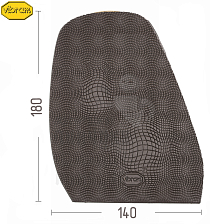 Проф. формованная VIBRAM 2340 (030) Explosion, Коричневый - Чертеж
