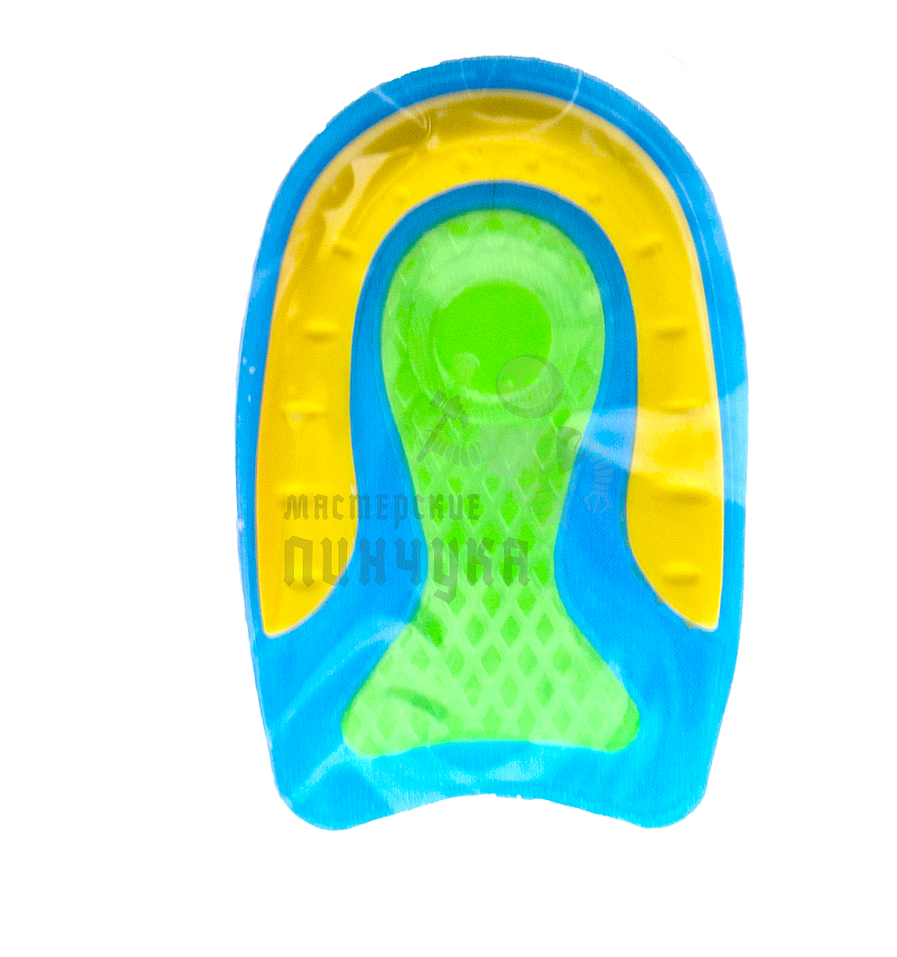 Силиконовый подпяточник для обуви, цв.голубой-желтый-зеленый, р-40-45