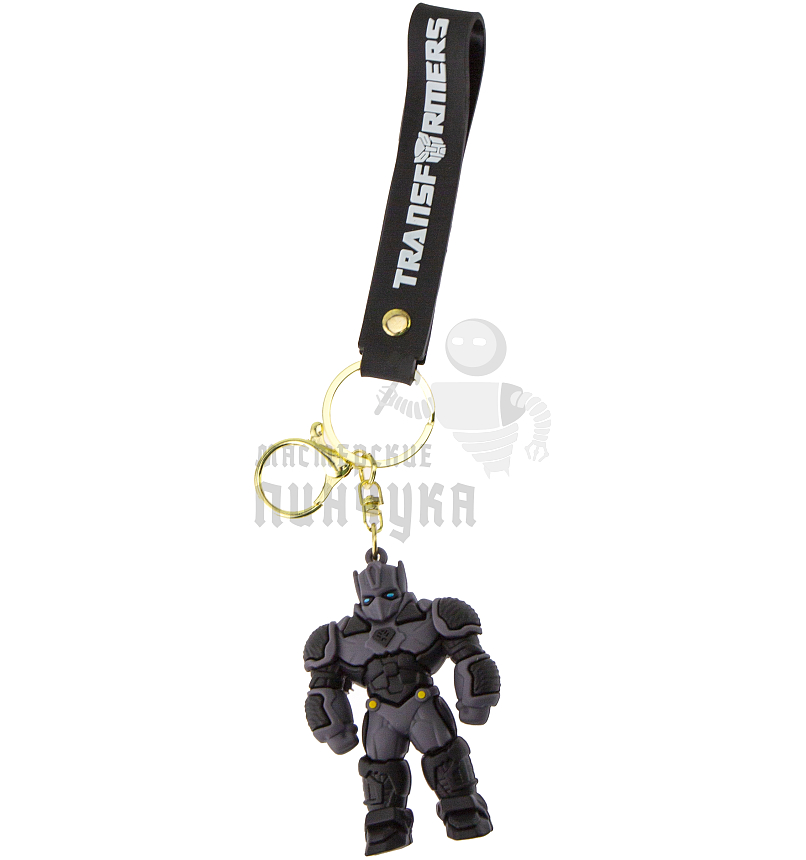 Брелок для ключей "TRANSFORMERS", цв.черный/серый + карабин