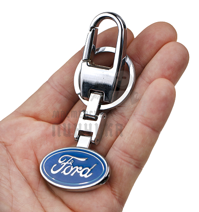 Авто карабин с кольцом для ключей FORD