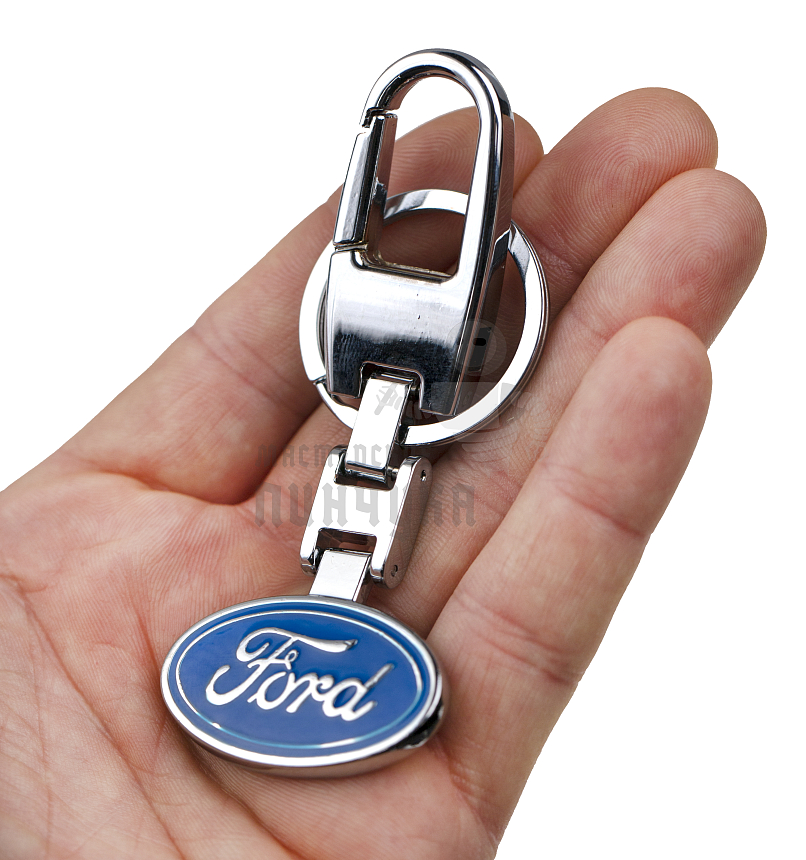 Авто карабин с кольцом для ключей FORD